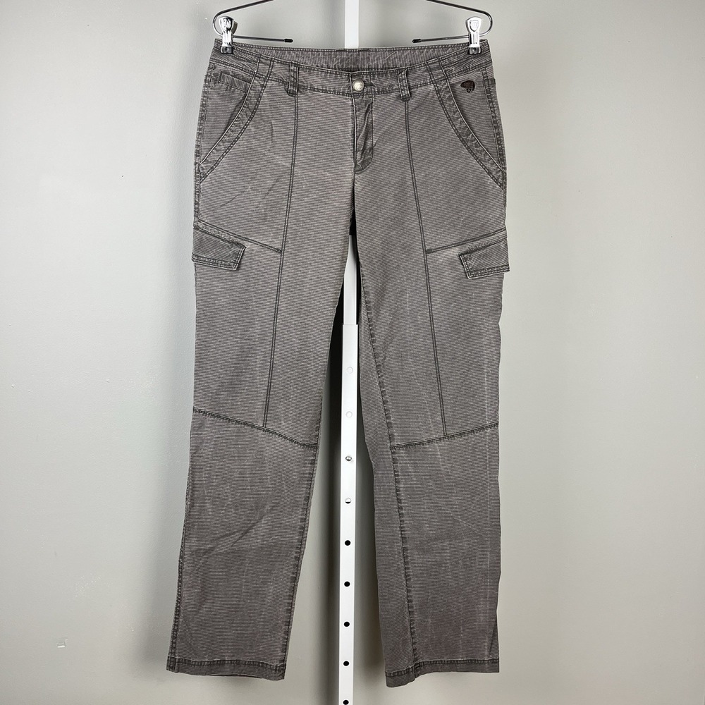 Mountain Hardwear Gray Cargo Pants Womens Size 6 x 34 Subtle Plaid Outdoors